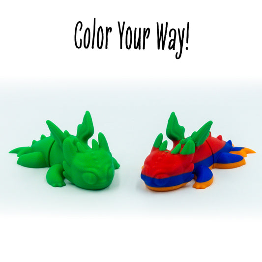 Blitz the dragon toy in a group shot to show customization options