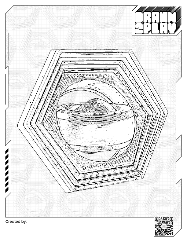 Coloring page for the fidget CoreShift to be customized.