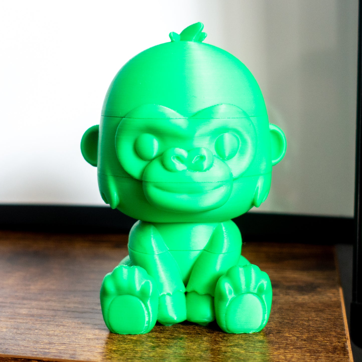 Rumble the gorilla featuring engraved detail and a grippable shape