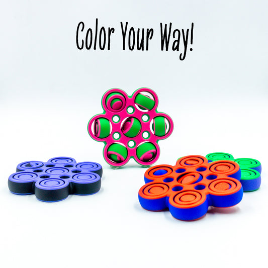 Studio view of Hexagyro fidget spin highlighting articulated design and tactile details.