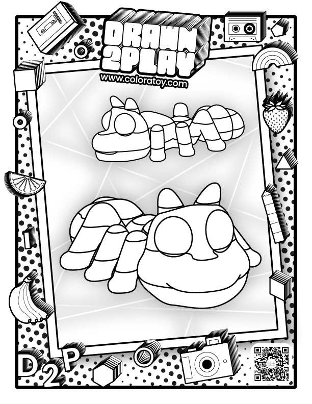 Lift Ant coloring sheet with clean outlines for kids or collectors to plan their own version before customizing