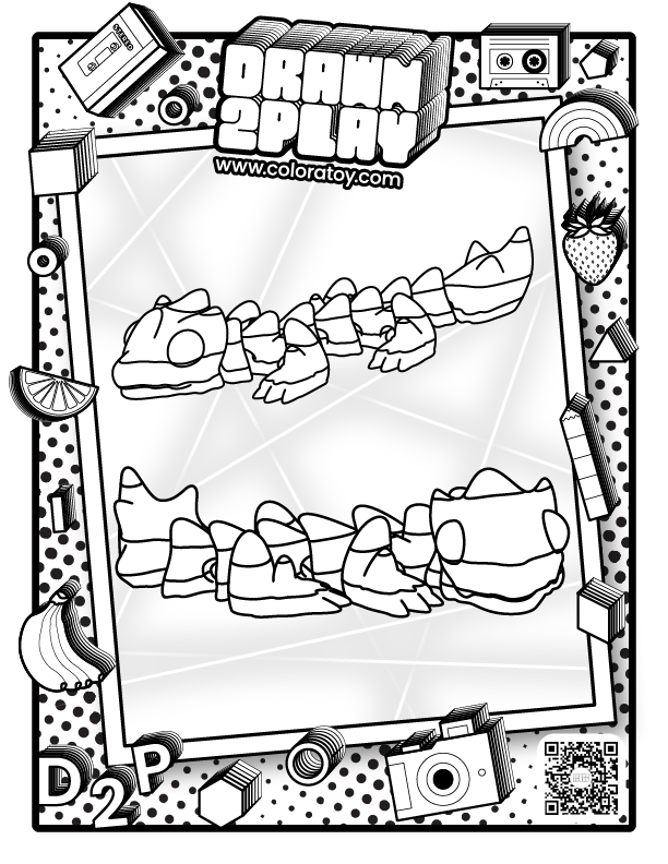 Coloring sheet with Scorch the dragon ready to be colored by the user.