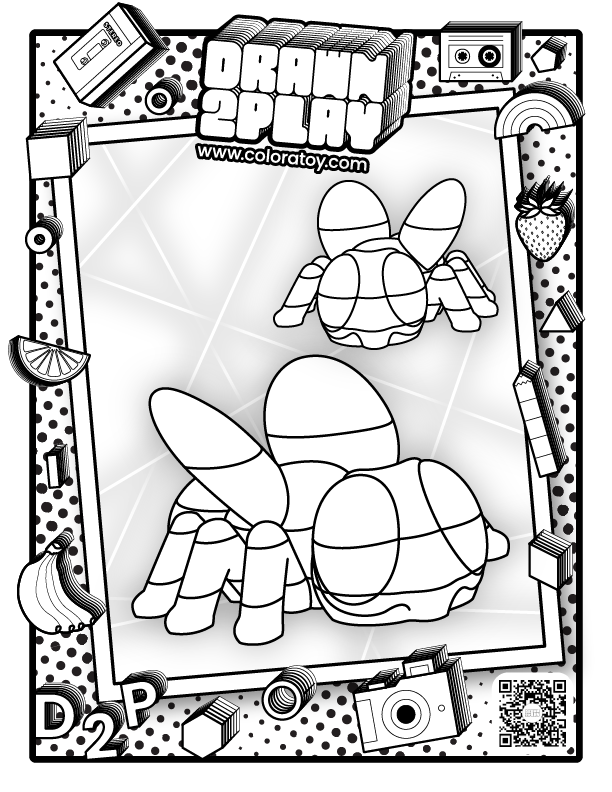 Zipp Fly coloring sheet with clean outlines for kids or collectors to plan their own version before customizing