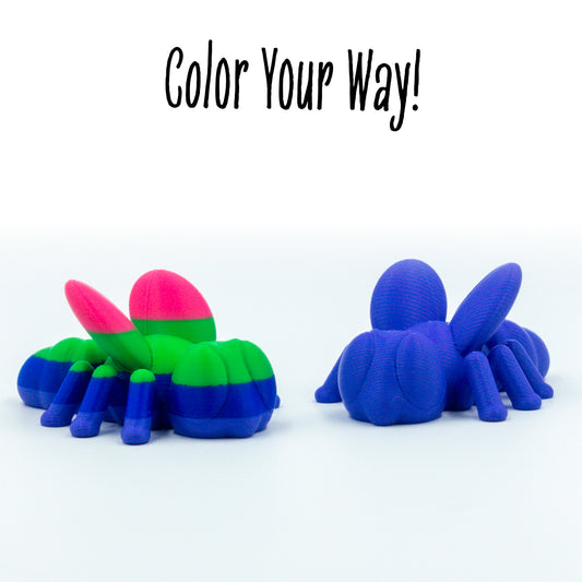 Fly two colorways of this customizable animal figure shown with 'color your way!'—perfect for mix-and-match creativity