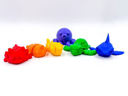 FidgiPets 6 Pack - Sea