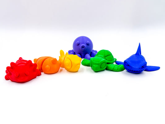 FidgiPets 6 Pack - Sea