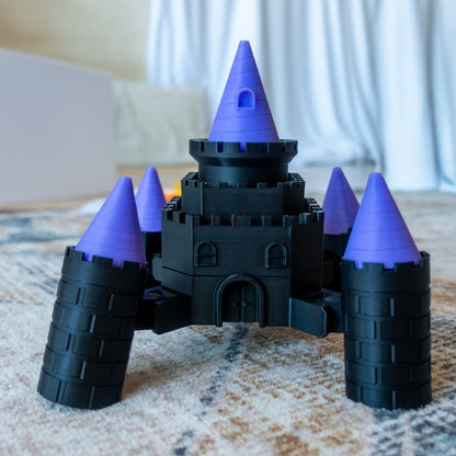 Alternate carpet view of Fourtress the Mecha Castle standing with limbs at alternate angles