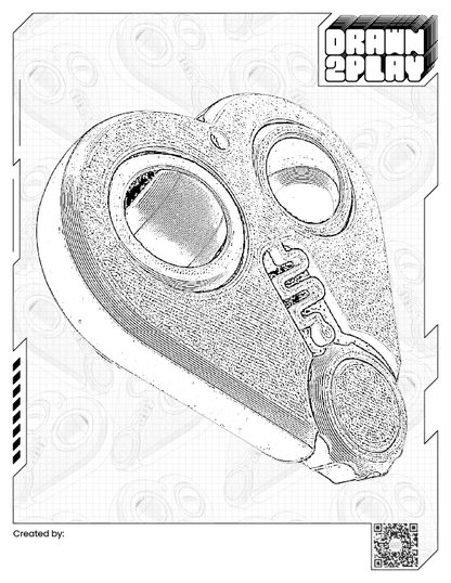 Coloring page in black and white of the STEMStim HeartClick to be customized by the user.