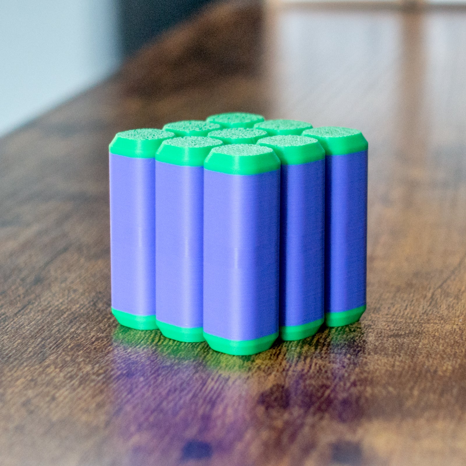 Pixelcube fidget toy in natural use with articulated design and tactile details.
