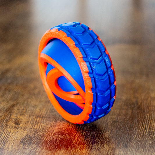 Tire Spin in a striking color option with articulated design and tactile details.