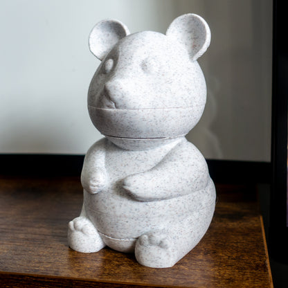 Munch the panda shown fully stacked in four satisfying slices, ideal for tactile desk play